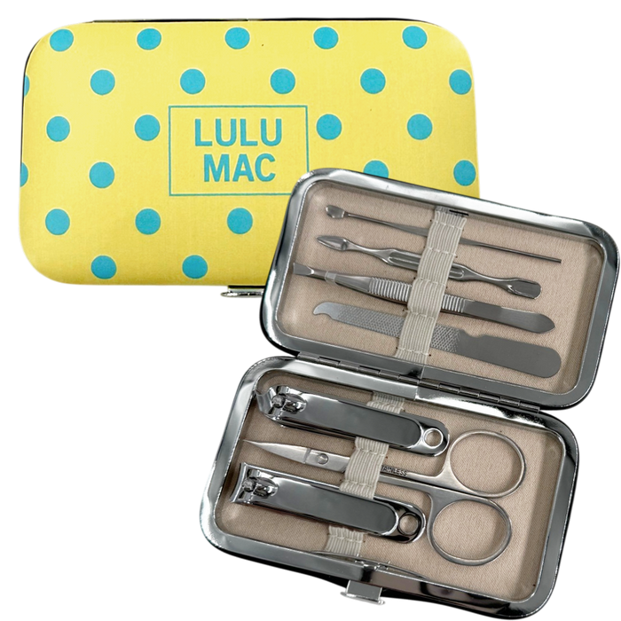 MCPD- Butter/Blue Dot Manicure Set