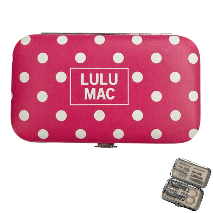MCPD- Hot Pink/White Dot Manicure Set
