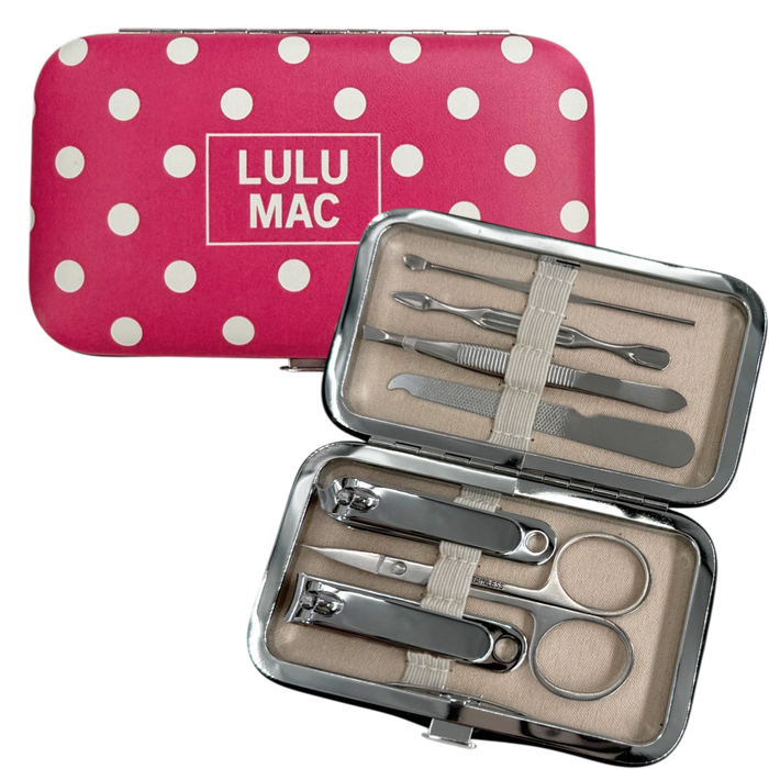 MCPD- Hot Pink/White Dot Manicure Set