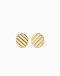 Melrose Diagonal Studs || option::18K Gold Plated