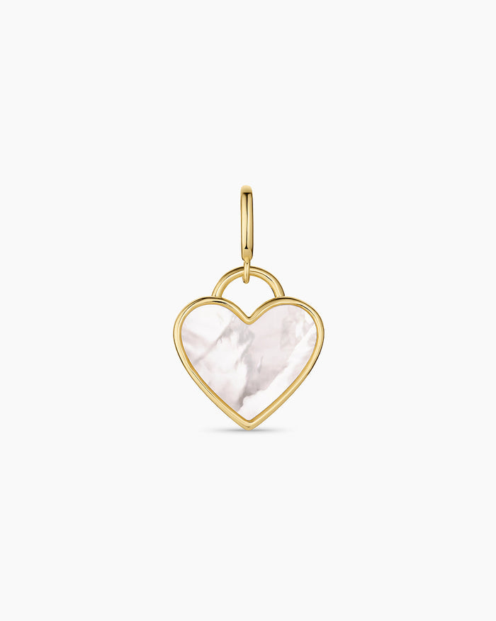 Melrose Heart Charm || option::18K Gold Plated