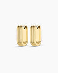 Melrose Link Hoops || option::18K Gold Plated