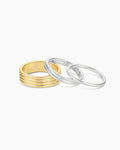 Melrose Mixed Ring Set || option::18K Gold & Silver Plated
