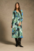 Mercerised Cotton Dress - Midnight Blossom