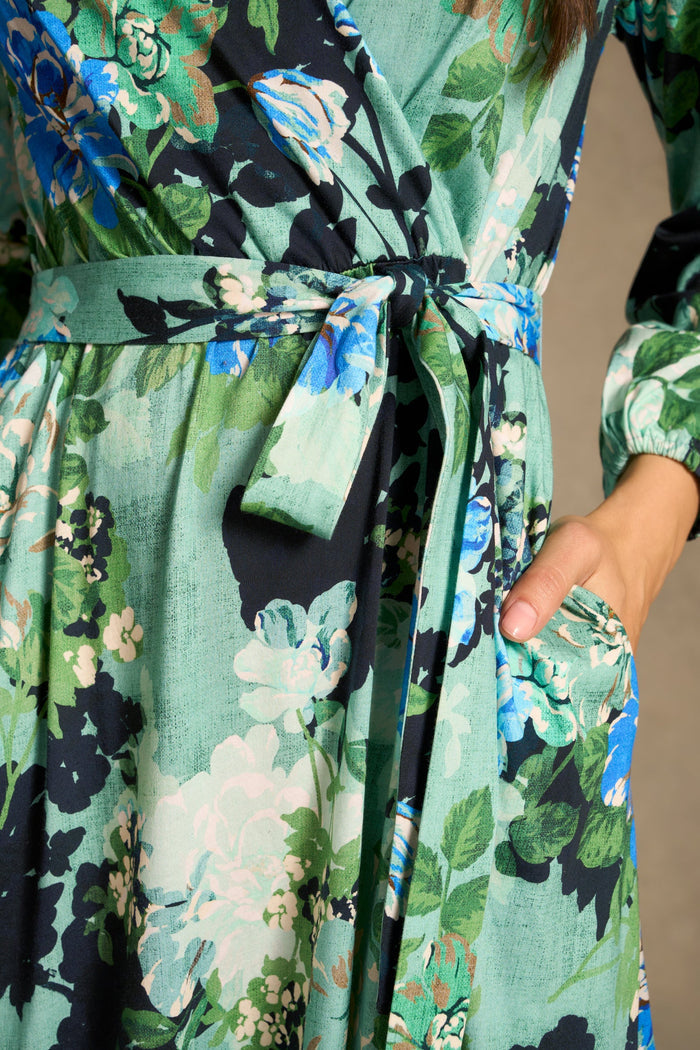 Mercerised Cotton Dress - Midnight Blossom