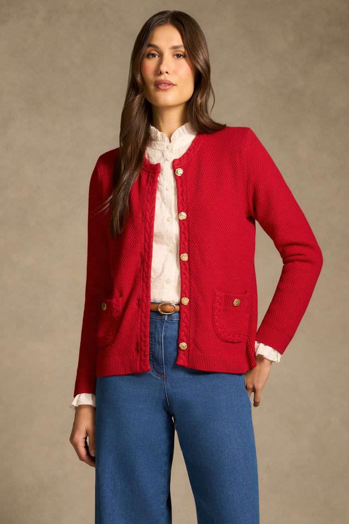 Milano Knit Jacket - Rouge