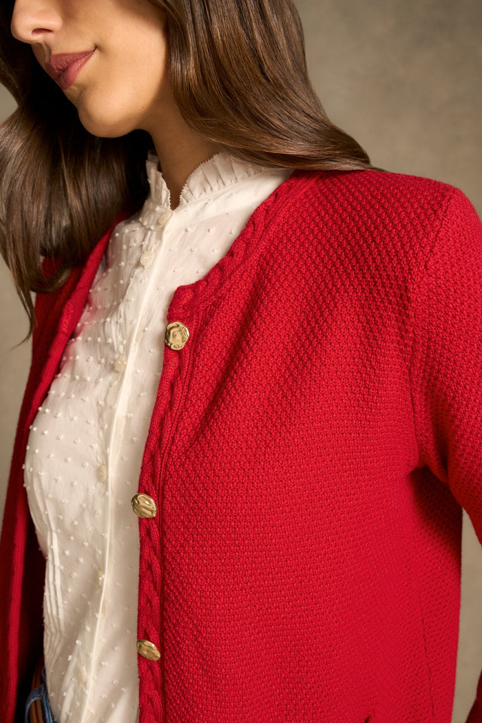 Milano Knit Jacket - Rouge