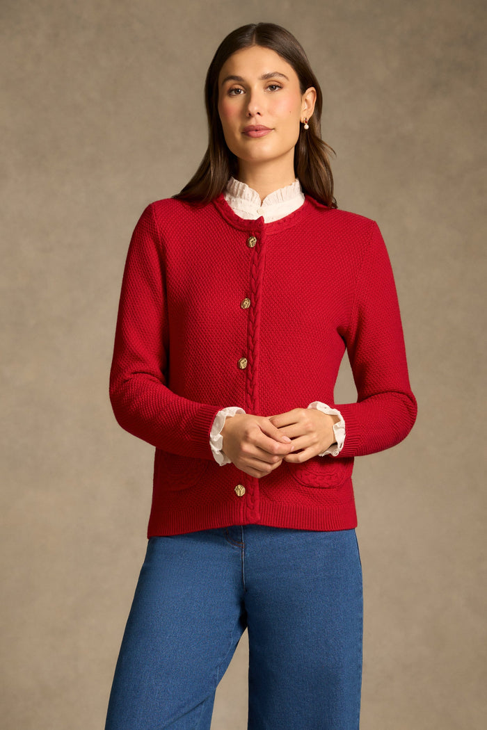 Milano Knit Jacket - Rouge