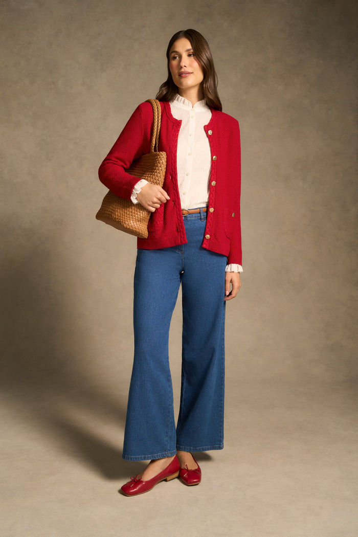 Milano Knit Jacket - Rouge