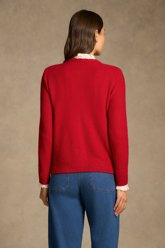 Milano Knit Jacket - Rouge