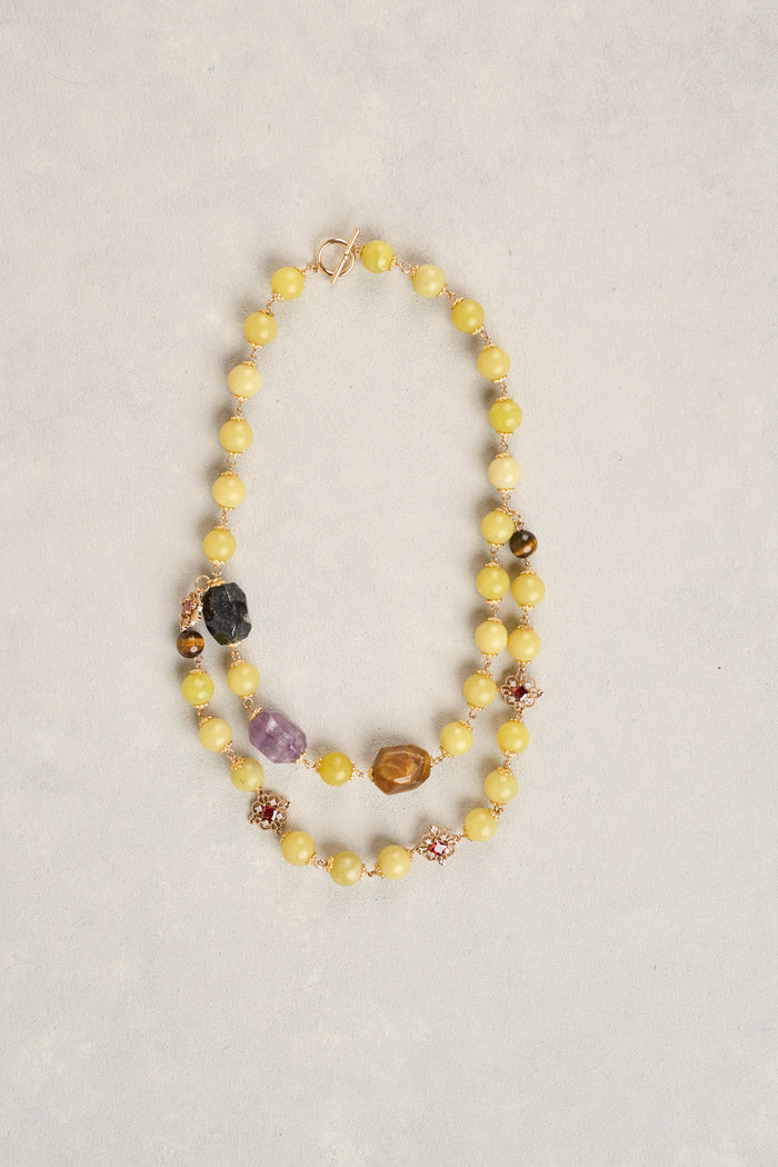 Mixed Layered Necklace - Multicolour