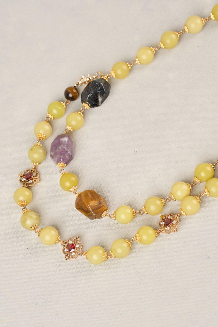 Mixed Layered Necklace - Multicolour