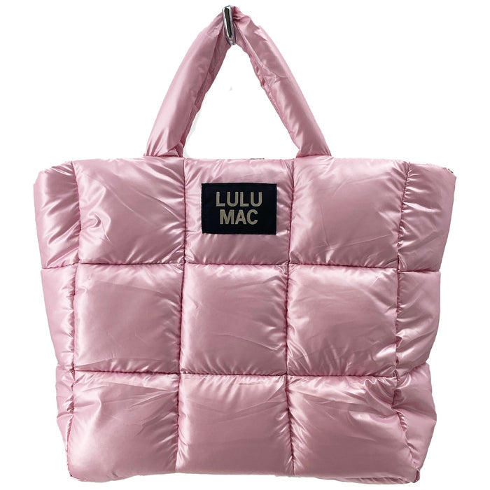 MP-8273 Large Puffer Metallic Handbag-Rose Gold