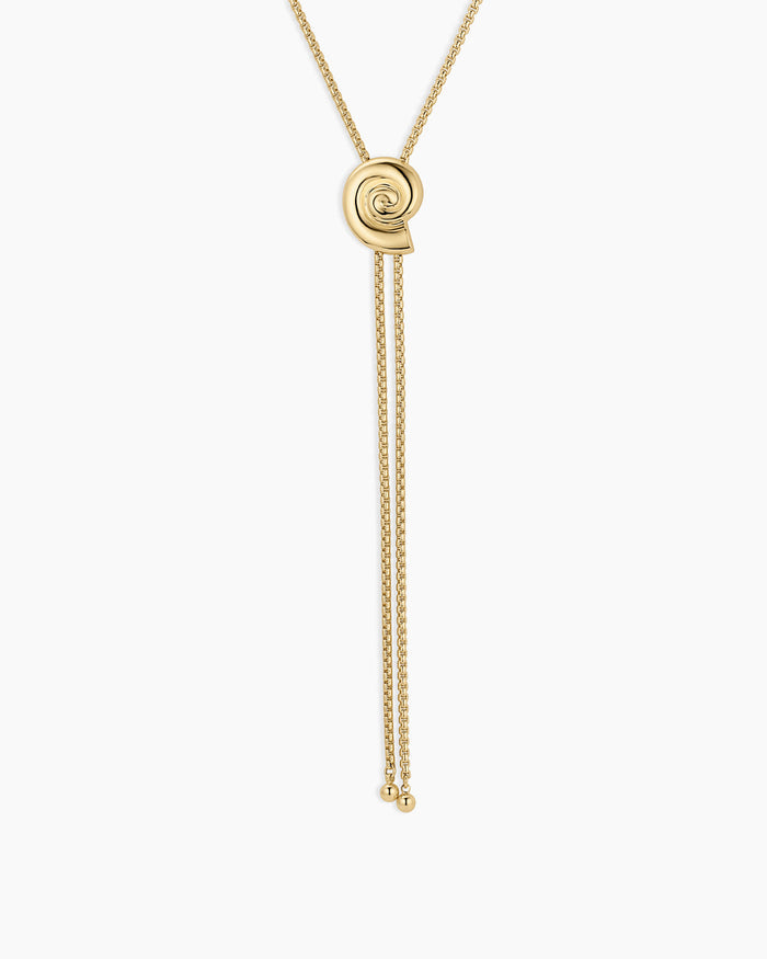 Nautilus Bolo Necklace || option::18K Gold Plated