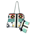 NP-4500 Aztec Grey Stripe Neoprene Tote Bag