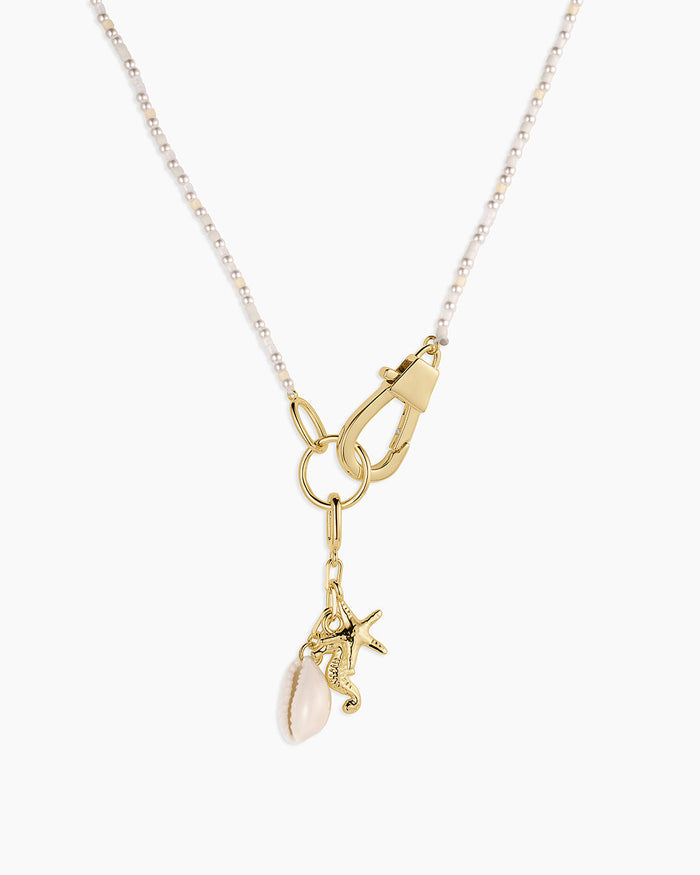 Ocean Cluster Charm Necklace || option::18K Gold Plated