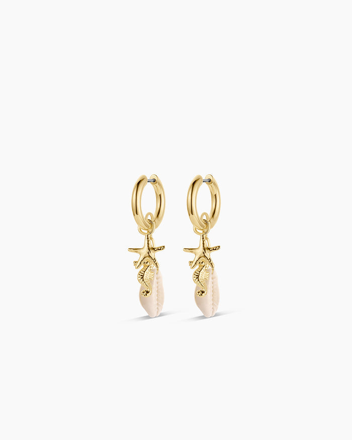 Ocean Cluster Hoops || option::18K Gold Plated