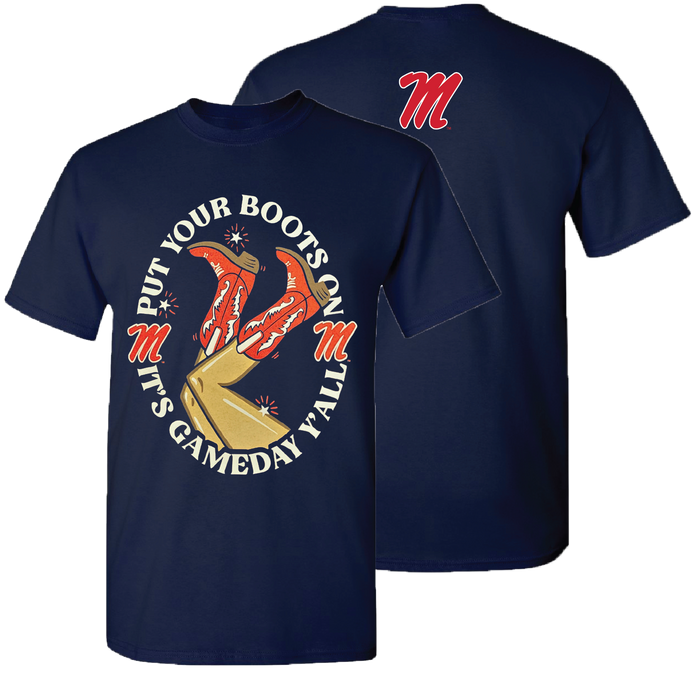 Ole Miss Boots Up Gameday Navy