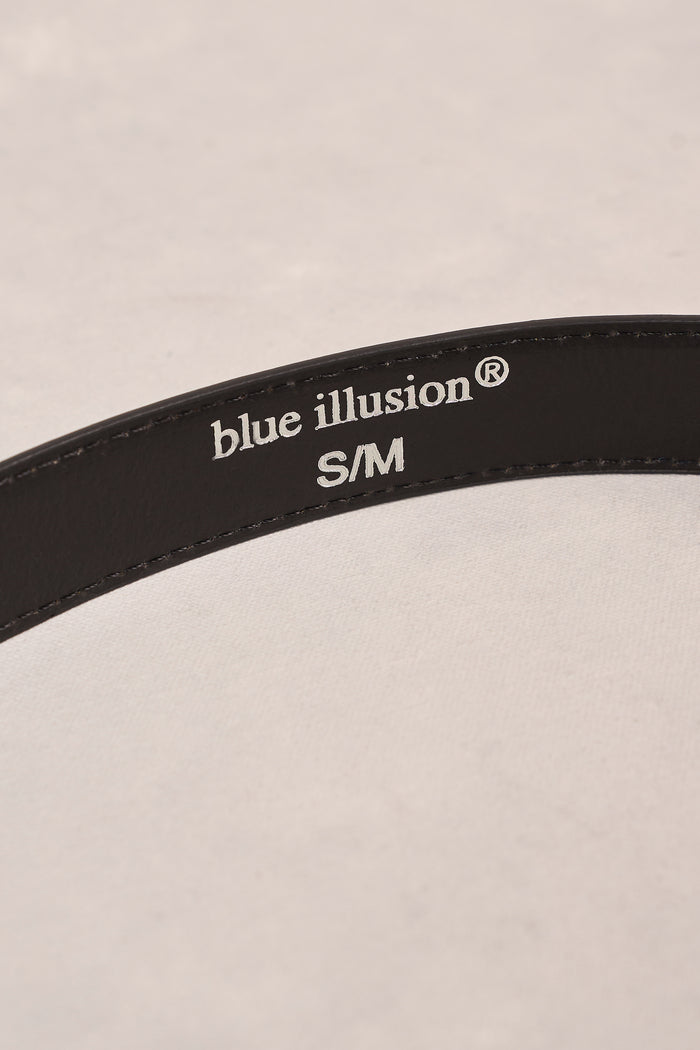 Oval Buckle Belt - Black