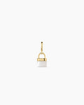 Padlock Parker Charm || option::18K Gold Plated, Mother of Pearl