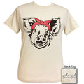 Paisley Bandana Pig Natural Short Sleeve Tee