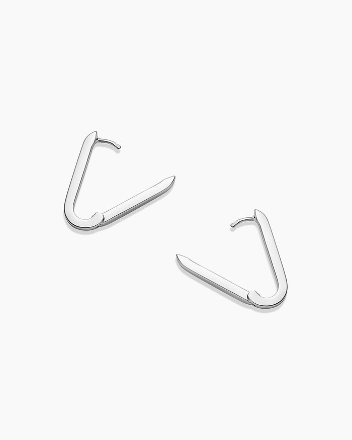 Rectangle Huggies,Parker Huggies || option::Silver Plated