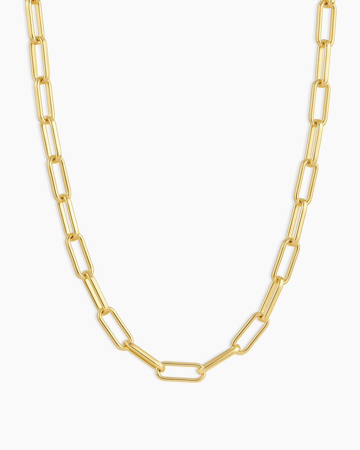 Parker Necklace Paperclip Necklace || option::18 in., 18K Gold Plated