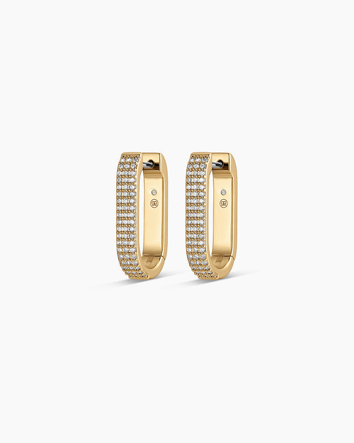 Parker Shimmer Huggies || option::18K Gold Plated
