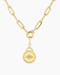 Parker XL Evil Eye Necklace || option::18K Gold Plated
