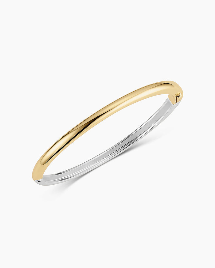 Paseo Mixed Cuff || option::18K Gold & Silver Plated, 4mm