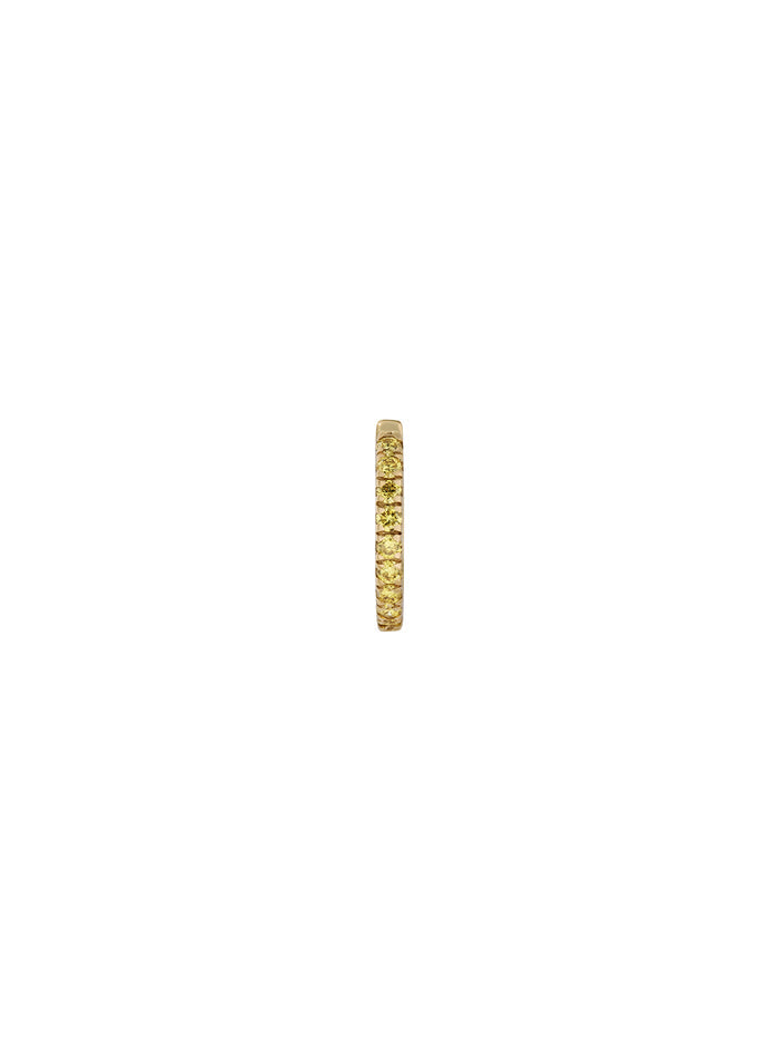 PAVÉ HUGGIE EARRING IN LAB YELLOW SAPPHIRE, 18K GOLD VERMEIL