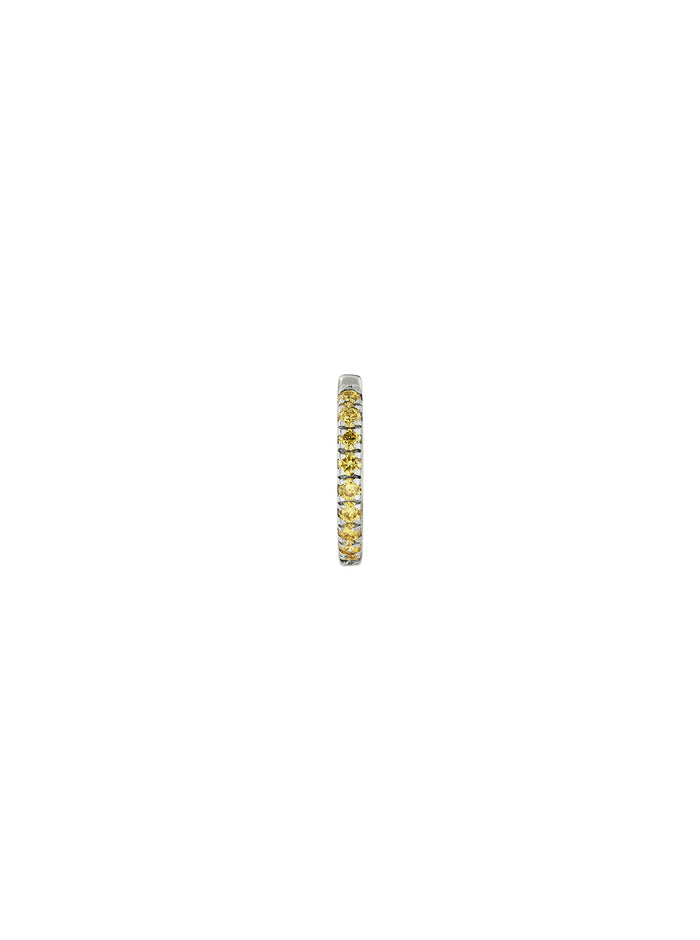 PAVÉ HUGGIE EARRING IN LAB YELLOW SAPPHIRE, STERLING SILVER