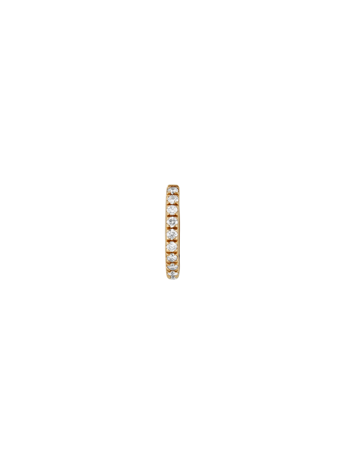 PAVÉ HUGGIE EARRING IN MOISSANITE, 18K GOLD VERMEIL