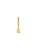 PAVÉ PEAR-DROP HUGGIE EARRING IN LAB YELLOW SAPPHIRE, 18K GOLD VERMEIL