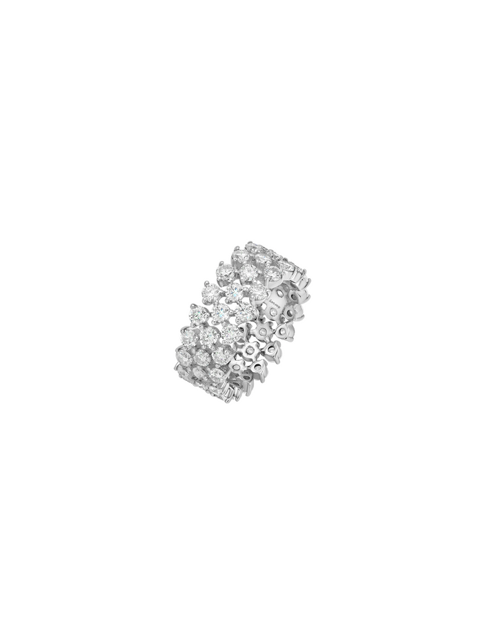 PETITE ROMY ETERNITY BAND IN MOISSANITE, STERLING SILVER