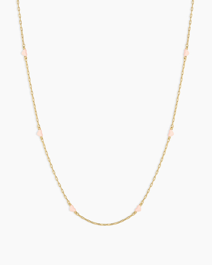 Pink Amour Necklace || option::18K Gold Plated