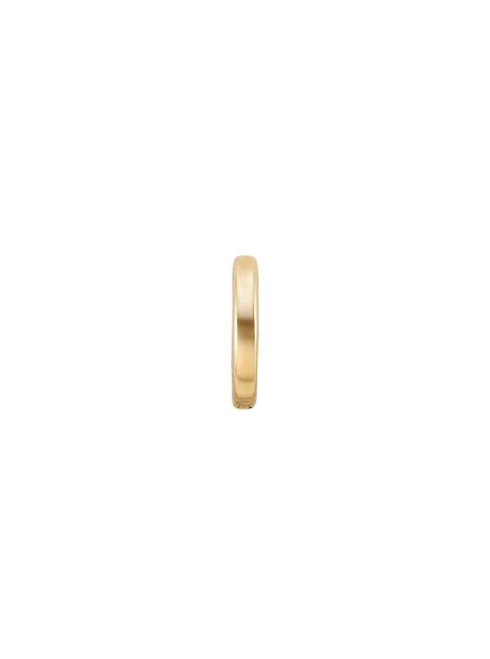 PLAIN HUGGIE EARRING, 18K GOLD VERMEIL