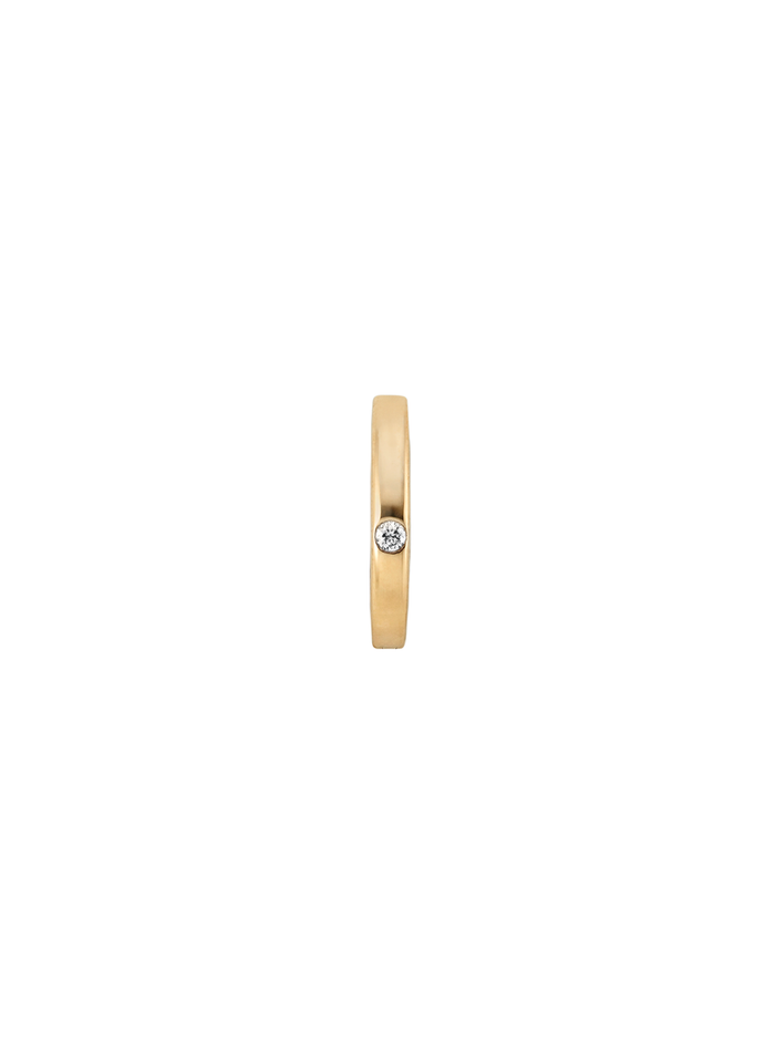 PLAIN HUGGIE EARRING, 18K GOLD VERMEIL