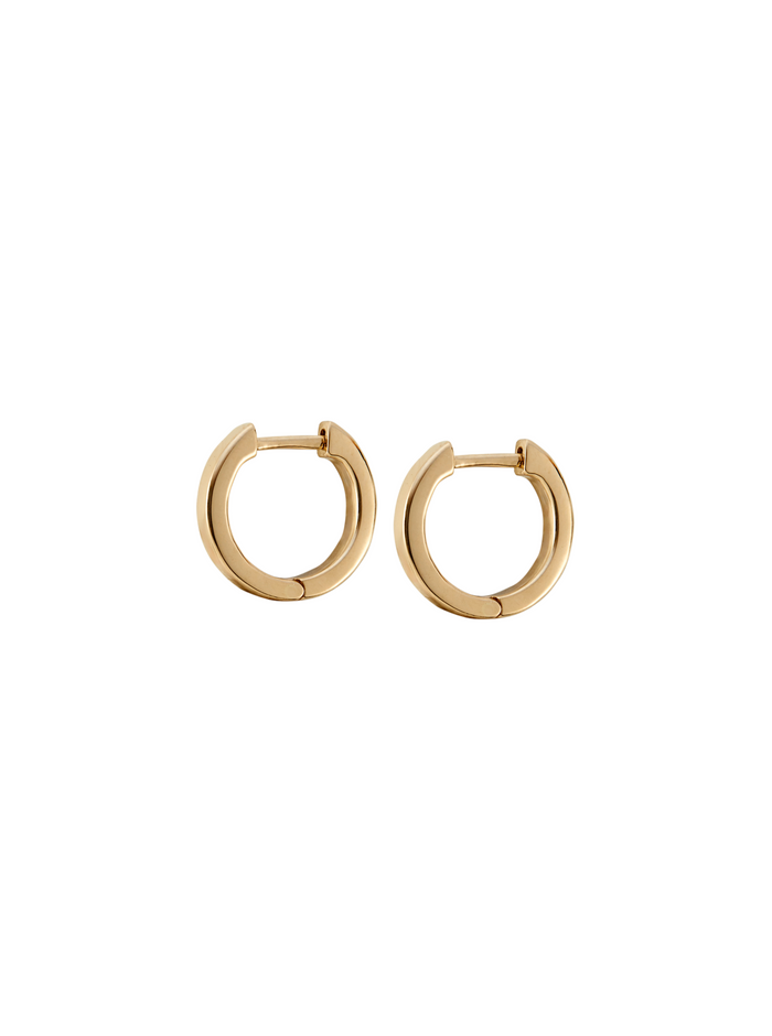 PLAIN HUGGIE EARRING, 18K GOLD VERMEIL