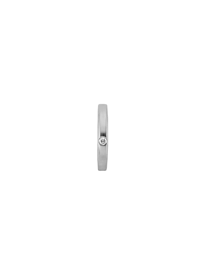 PLAIN HUGGIE EARRING, STERLING SILVER