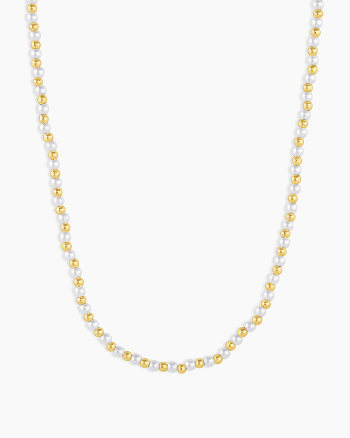 Poppy Pearl Necklace || option::18K Gold Plated