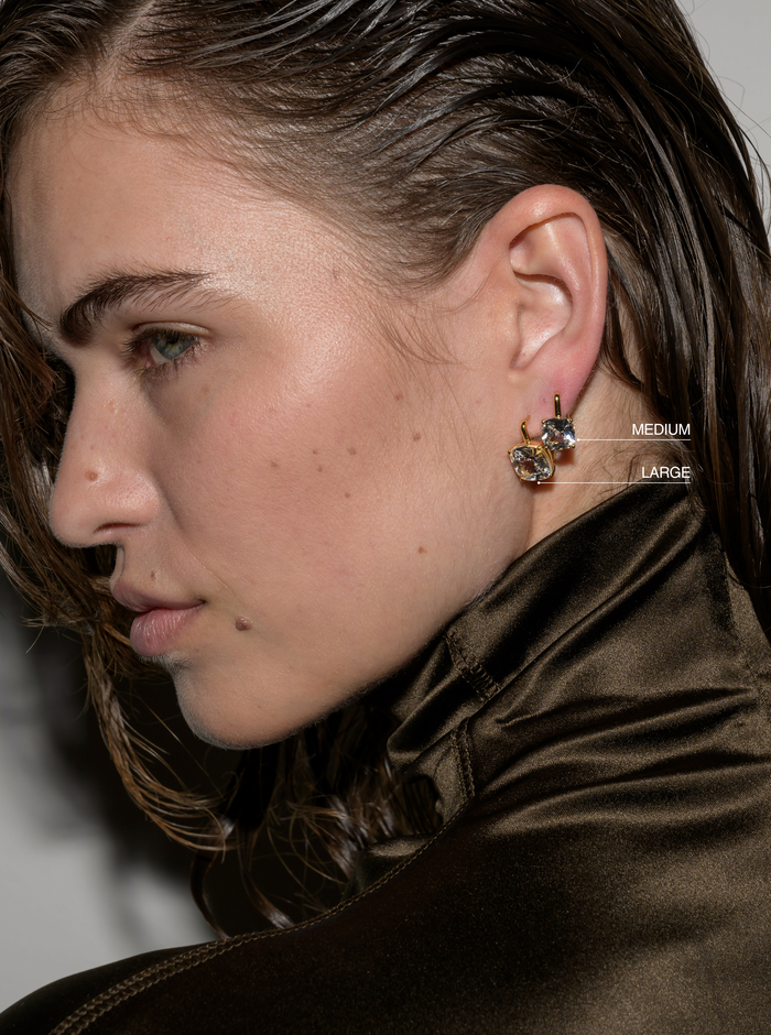 PORTER CUSHION-CUT EARRINGS IN LAB WHITE SAPPHIRE, 18K GOLD VERMEIL