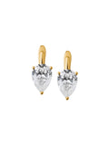 PORTER PEAR-CUT EARRINGS IN LAB WHITE SAPPHIRE, 18K GOLD VERMEIL