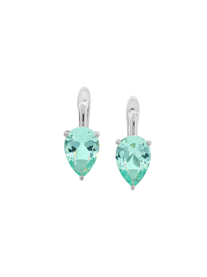 PORTER PEAR-CUT EARRINGS IN NANO AZURE, STERLING SILVER