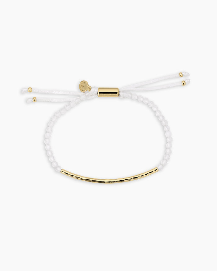 Power Gemstone Bracelet for Clarity || option::18K Gold Plated, Crystal Quartz - Clarity