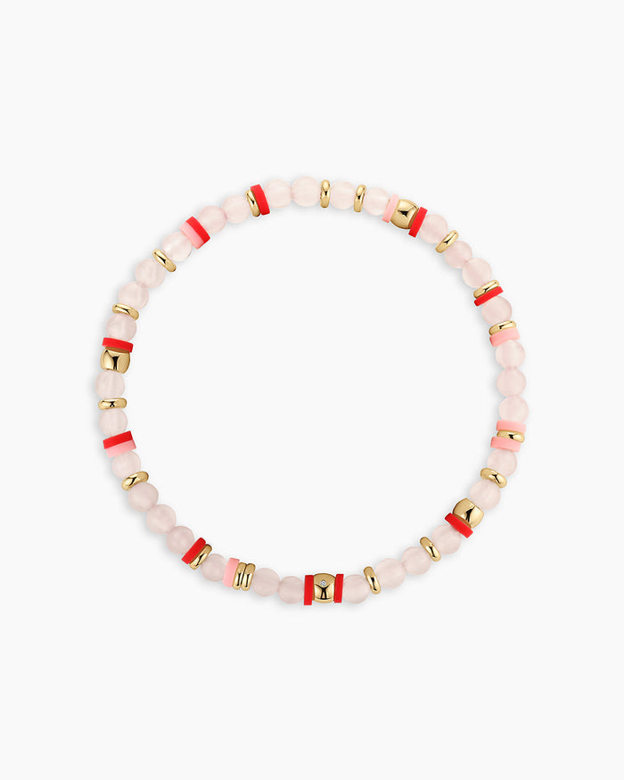 Power Gemstone Harbor Bracelet - Rose Quartz || option::18K Gold Plated, Rose Quartz - Love