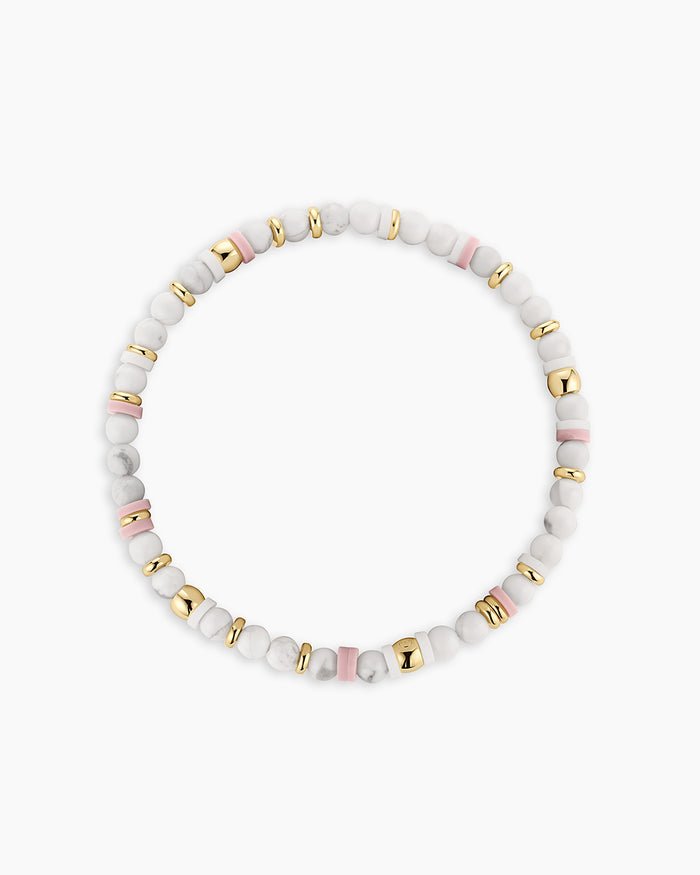 Power Gemstone Harbor Bracelet - Howlite || option::18K Gold Plated, Howlite - Calming