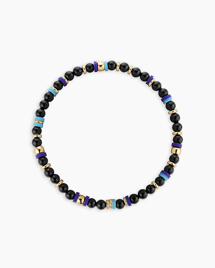 Power Gemstone Harbor Bracelet - Black Onyx || option::18K Gold Plated, Black Onyx - Protection