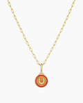 Power Gemstone Parker Charm Necklace Abundance || option::18K Gold Plated