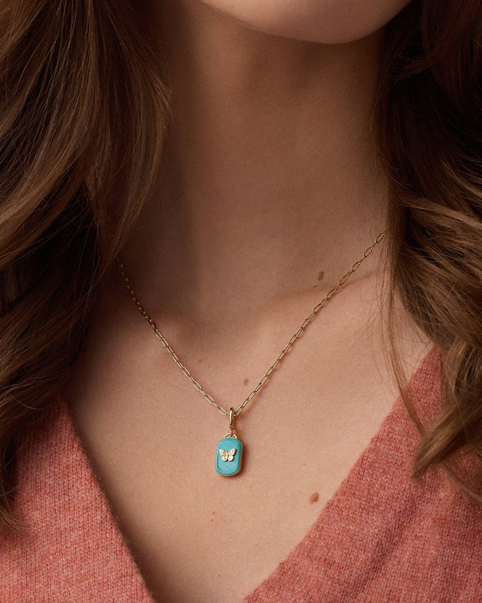 Power Gemstone Parker
 Charm Necklace Healing || option::18K Gold Plated